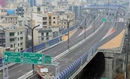 محدودیت ترافیکی در بزرگراه صدر و تونل نیایش