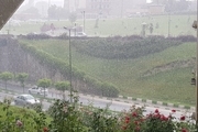 باران سیل آسا و تگرگ شدید در ارومیه + عکس