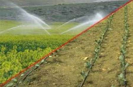 اجرای آبیاری بارانی و قطره ای در 2 هزار و 618 هکتار از پایاب سد آیدوغموش میانه