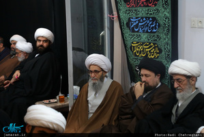 مراسم عزادارى شهادت حضرت فاطمه زهرا(س) در بيت آيت الله دوستى زنجانى