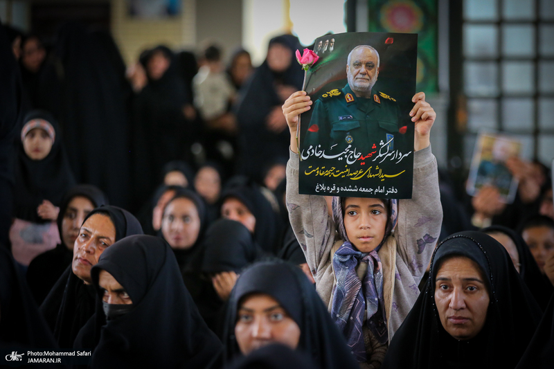 مراسم هفتمین روز شهادت سرلشگر پاسدار شهید مجید خادمی در روستای امیر حاجیلو - فسا