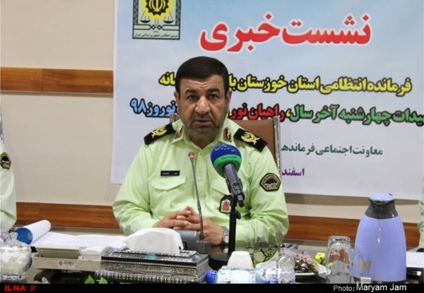 کاهش ۲۰ درصدی وقوع جرائم خشن در استان  خوزستان در کشف سرقت جزو ۴ استان برتر کشور است