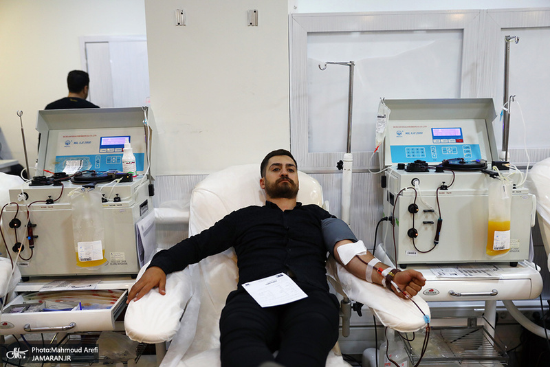 اهدای خون در شب بیست و سوم ماه مبارک رمضان