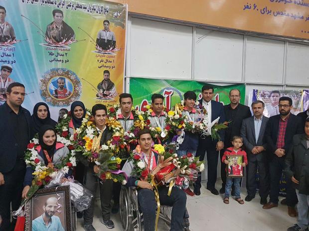 استقبال از افتخارآفرینان کاروان ورزشی خوزستان در مسابقات پاراآسیایی امارات
