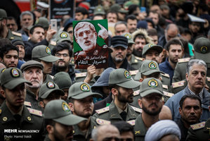 تجمع بزرگداشت شهید سپهبد سلیمانی در میدان فلسطین تهران