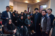 دیدار جمعی از معلولین موسسه شهید ناصر قربانی شهرستان ملارد با سید حسن خمینی