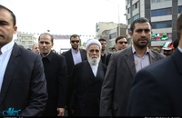 حضور حجت الاسلام و المسلمین ناطق نوری در راهپیمایی 22 بهمن 95 