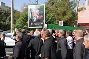 مراسم تشییع سیدعلی صنیع خانی از مسجد الرسول (ص) نازی آباد تهران
