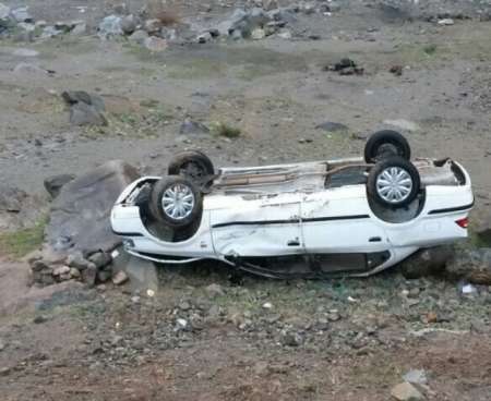 واژگونی سواری سمند در محور هندیجان- ماهشهر با پنج مصدوم