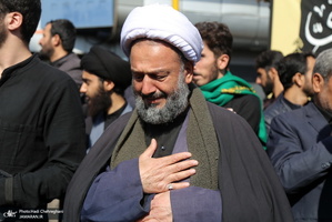 دسته عزاداری شهادت امام عسکری(ع) با حضور آیت العظمی وحید خراسانی