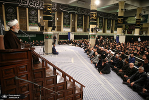 اولین شب مراسم عزاداری حضرت اباعبدالله الحسین(ع) در حسینیه امام خمینی(ره)