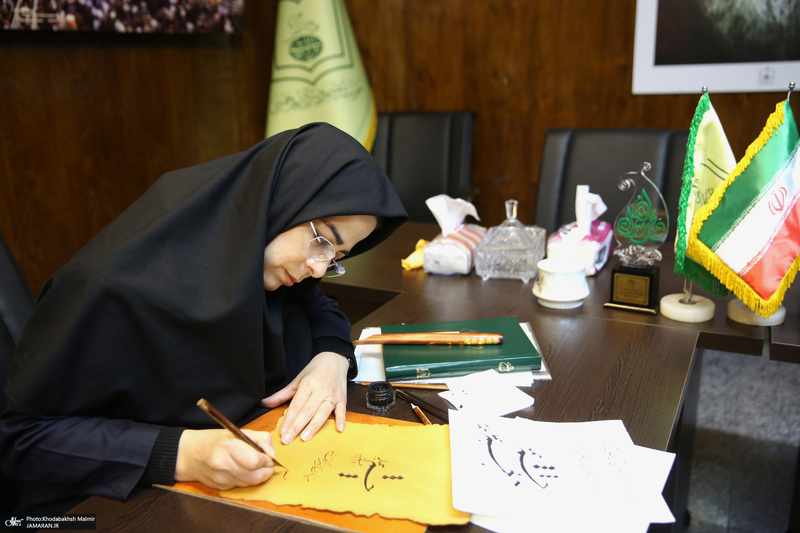 ورکشاپ هنر ی دانش آموزان هنرستان یادگار امام در حسینیه جماران