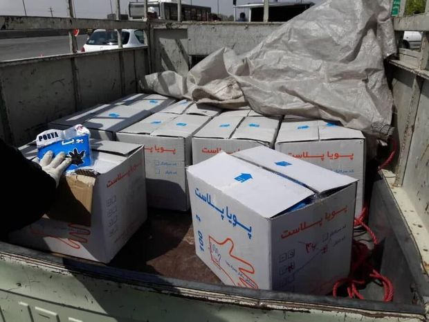 ۳۶۰ هزار دستکش احتکار شده در خمین کشف شد