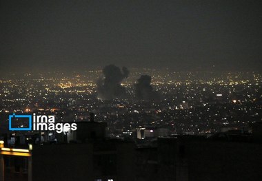 بخش‌هایی از تهران دقایقی قبل مورد هدف قرار گرفت + عکس ها