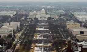 تصاویر گاردین برای مقایسه جمعیت حاضر در مراسم تحلیف اوباما و ترامپ