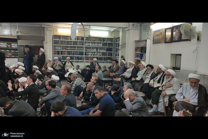مراسم عزاداری شهادت امام صادق (ع)  در بیت آیت الله العظمی صانعی (ره)