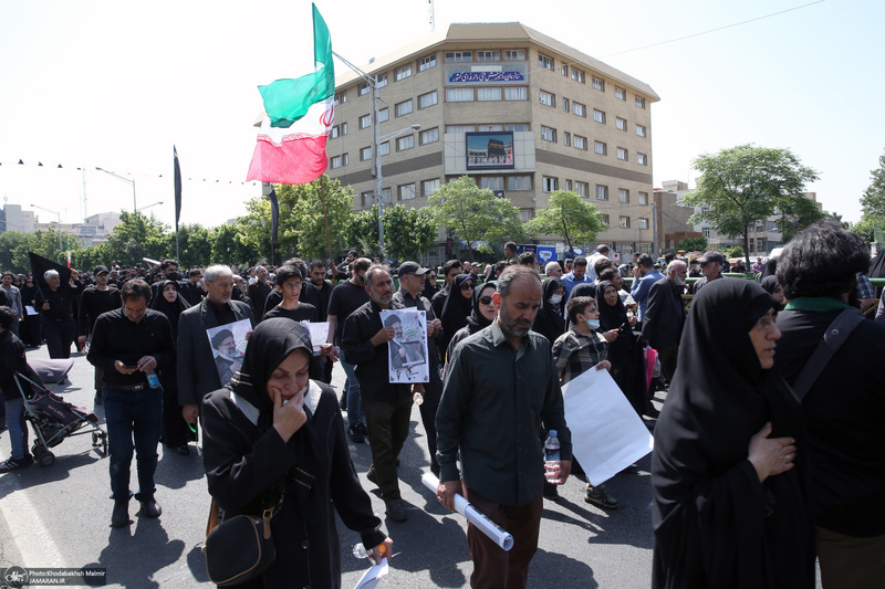 تشییع باشکوه پیکر رئیس جمهوری و یارانش در تهران- 6