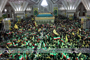 اجتماع باشکوه نوجوانان آرمانی لشکر قدس در حرم مطهر امام خمینی (س)