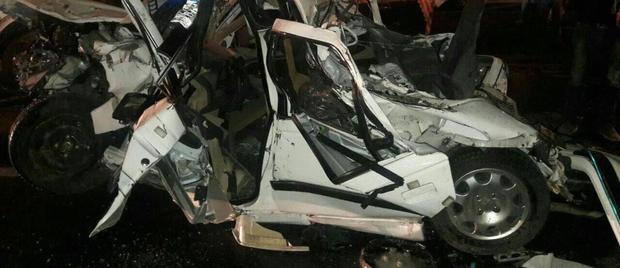 برخورد 6 دستگاه خودرو در بزرگراه آزادگان تهران با 2 مصدوم