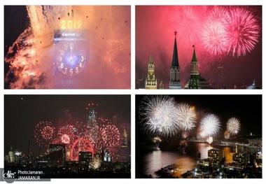 تصاویر زیبا از آغاز سال نوی میلادی در جهان

