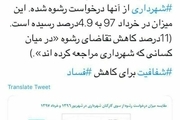 تقاضای رشوه در شهرداری تهران کاهش یافت