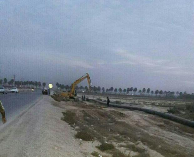 خط انتقال آب آشامیدنی روستای قیصریه وسطی در هویزه تعوض شد