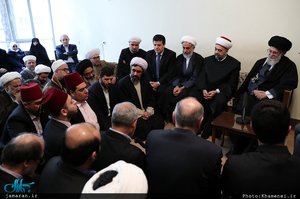دیدار وزیر اوقاف و جمعی از علمای سوریه با رهبر معظم انقلاب
