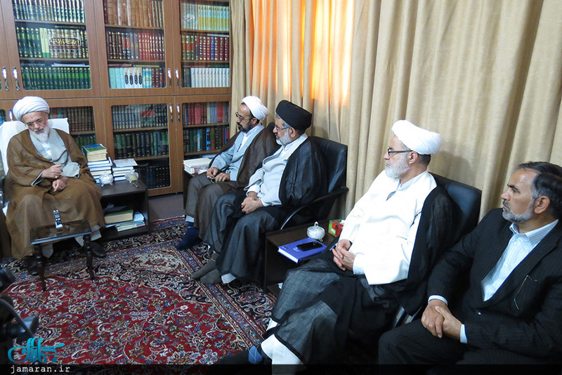 دیدار اعضای موسسه تنظیم و نشر آثار امام خمینی(س) نمایندگی قم با جمعی از مراجع و علما