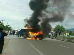 تصادف خونین در جاده مرگ آذربایجان   6 نفر در محور تبریز - اهر در آتش سوختند