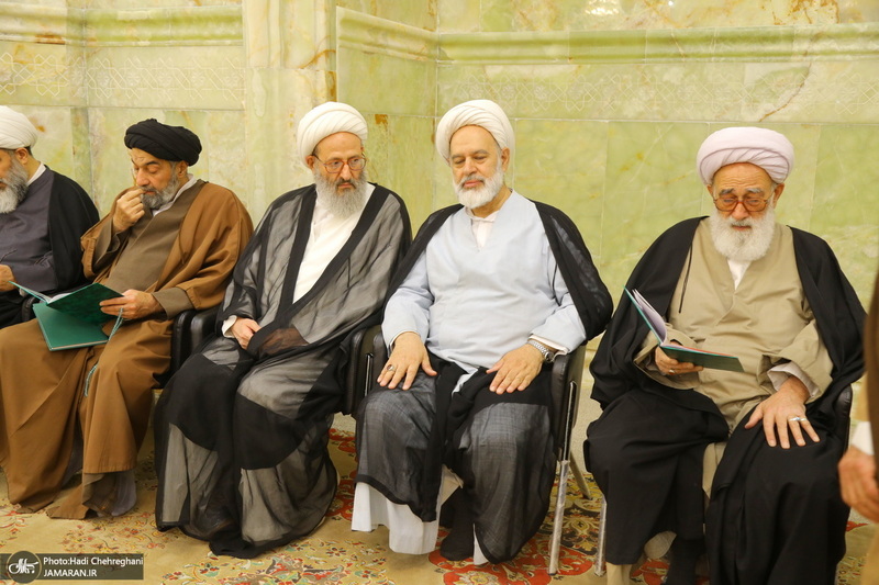 مراسم ترحیم آیت الله نورالله شاه آبادی(ره) در مسجد اعظم قم