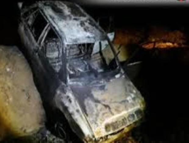 خودرو پراید درجاده پلدختر - دره شهر دچار آتش سوزی شد