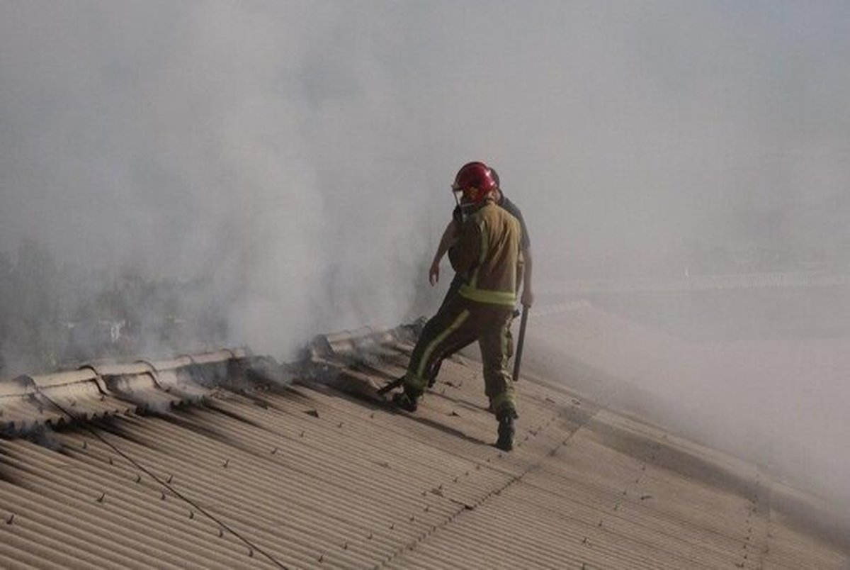 ویدئو/ آتش سوزی انبار لاستیک در شهریار