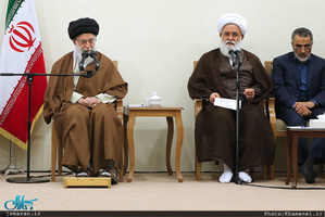دیدار دست‌اندرکاران کنگره بزرگداشت آیت‌الله مصطفی خمینی(ره) با رهبر معظم انقلاب 