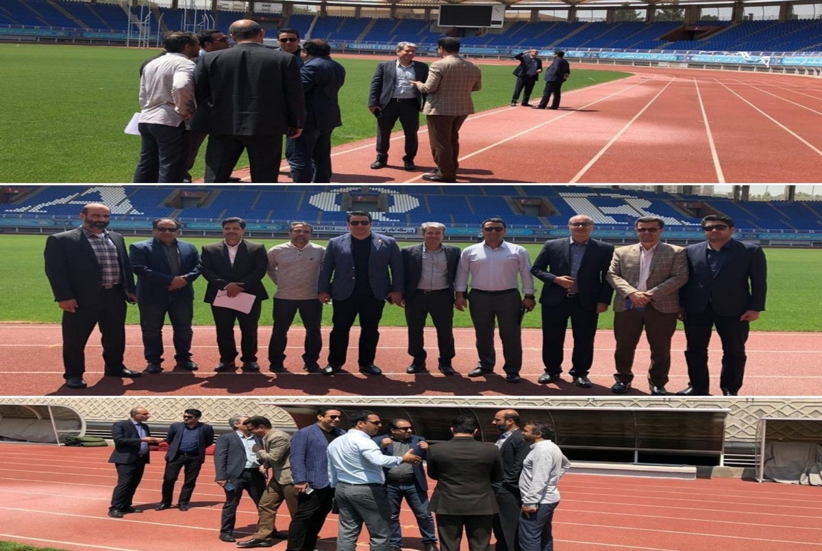  مسئولان سازمان لیگ از ورزشگاه امام رضا (ع)  بازدید کردند+ عکس