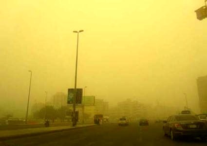 استقرار توده گرد و غبار در جو استان کرمانشاه
