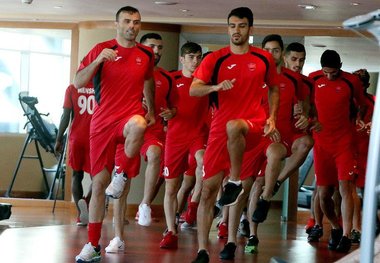 تمرین اختصاصی حسینی و ماهینی / مصدومیت جزئی شجاع در روز نرم‌دوی رسن
