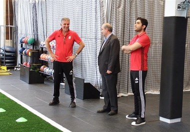 مهدی تاج در تمرین تیم ملی فوتبال حاضر شد
