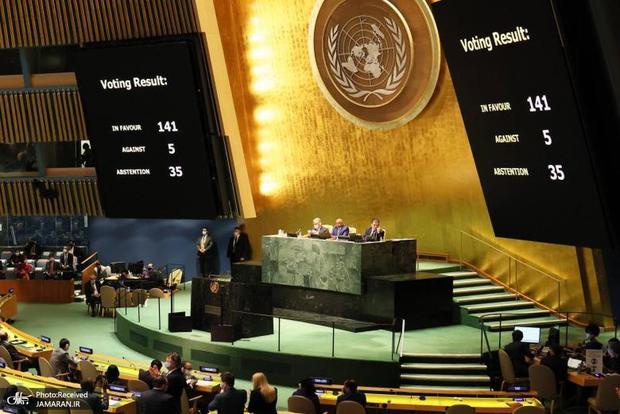 روسیه از شورای حقوق بشر سازمان ملل تعلیق شد/ ایران رای منفی داد + عکس