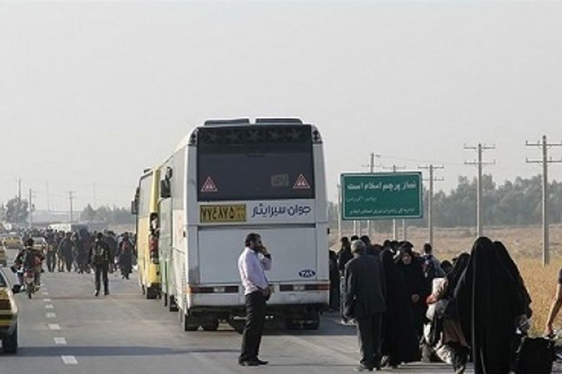 7483 زائر از استان مرکزی به مرزهای غربی منتقل شدند