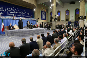 دیدار مسئولان نظام و سفرای کشورهای اسلامی با رهبر معظم انقلاب