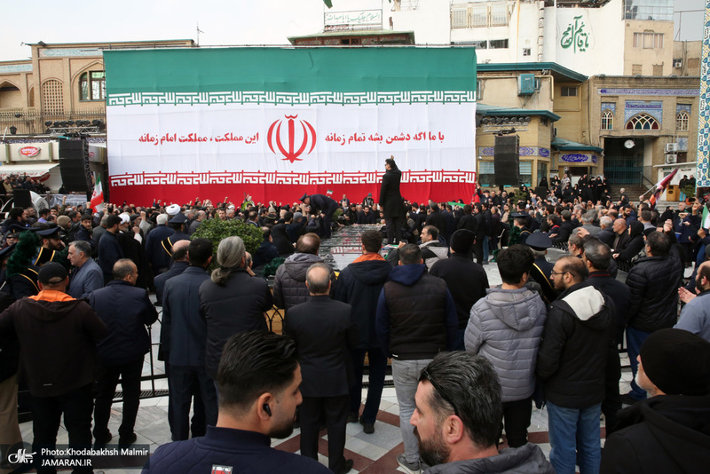مراسم تشييع شهيد درياسالار علی شمخانی در امام زاده صالح (ع)