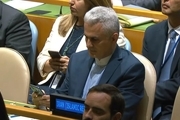  تنها دیپلمات ایرانی حاضر در هنگام سخنرانی ترامپ در مجمع عمومی سازمان ملل + تصویر