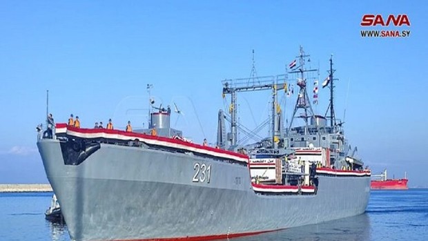 یکی کشتی مصری در سواحل سوریه پهلوگیری کرد