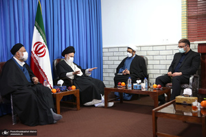 دیدار سرپرست موسسه تنظیم و نشر آثار امام خمینی(ره) با آیت الله حسینی بوشهری