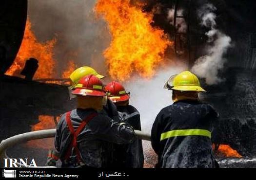 آتش در تعمیرگاه مجاز ایران خودرو در داورزن