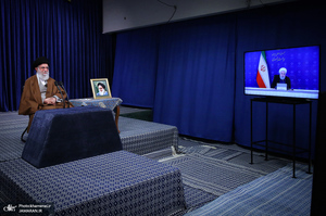 ارتباط تصویری رهبر معظم انقلاب با ستاد ملی مبارزه با کرونا