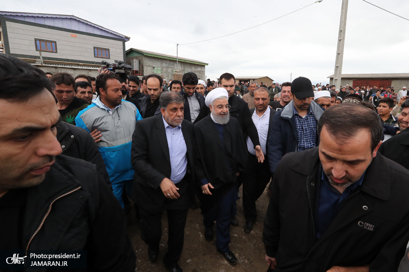 بازدید رئیس جمهور از مناطق سیل زده استان گلستان