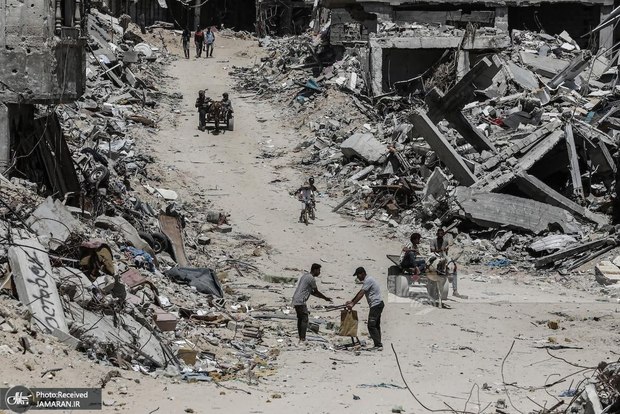 ویرانی عجیب در خان یونس غزه + عکس ها