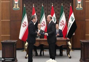 امضای 14 سند همکاری میان مقامات ایران و عراق در حضور روسای دولت‌های دو کشور