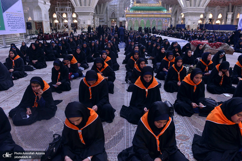 مراسم جشن میلاد حضرت زهرا(س) و ولادت امام خمینی(ره) در حرم مطهر بنیانگذار جمهوری اسلامی